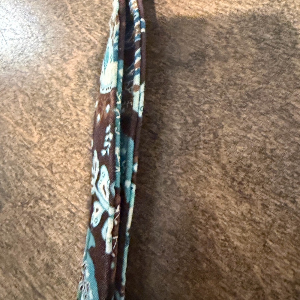 Vera Bradley Brown and Blue Floral Shoulder Bag - Picture 6 of 12